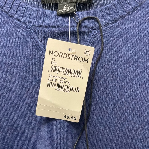 NWT (from Nordstrom’s) Blue Sweater, Men’s Size XL, Brand: Treasure & Bond - Picture 3 of 6